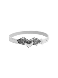 Hashtag DDD | Y2K Angel Heart Wing PU Belt