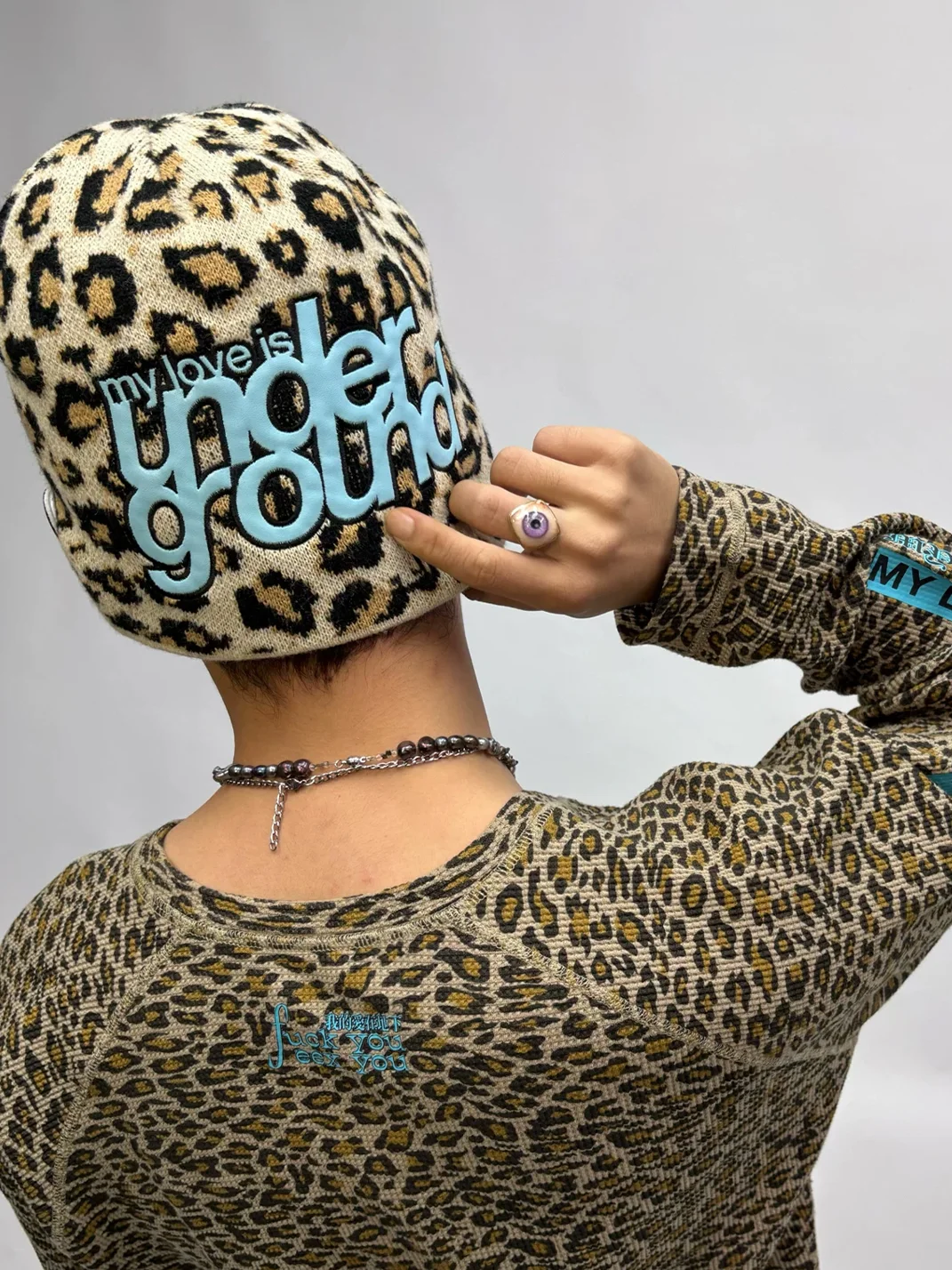 feex(u) | Leopard Jacquard Patchwork Beanie