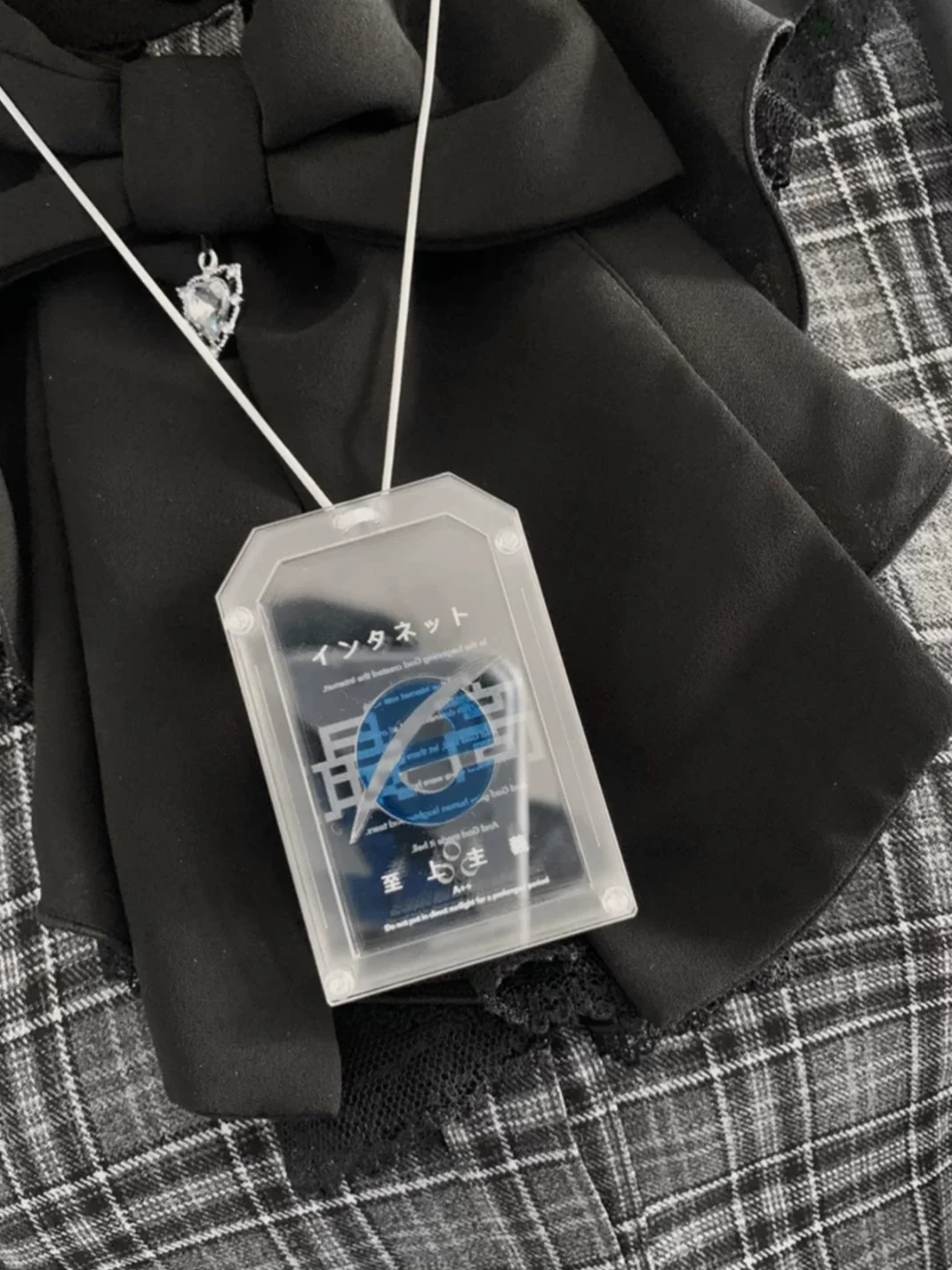 AXBD | Internet Supremacy Transparent Acrylic Omamori Pendant