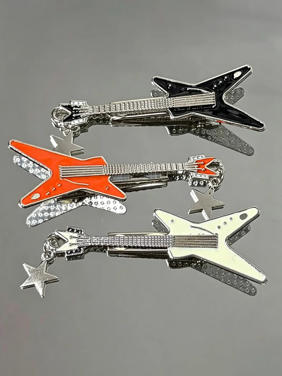 KHEPHAIA | Sweet Bow Alloy Star Guitar Hair Clips