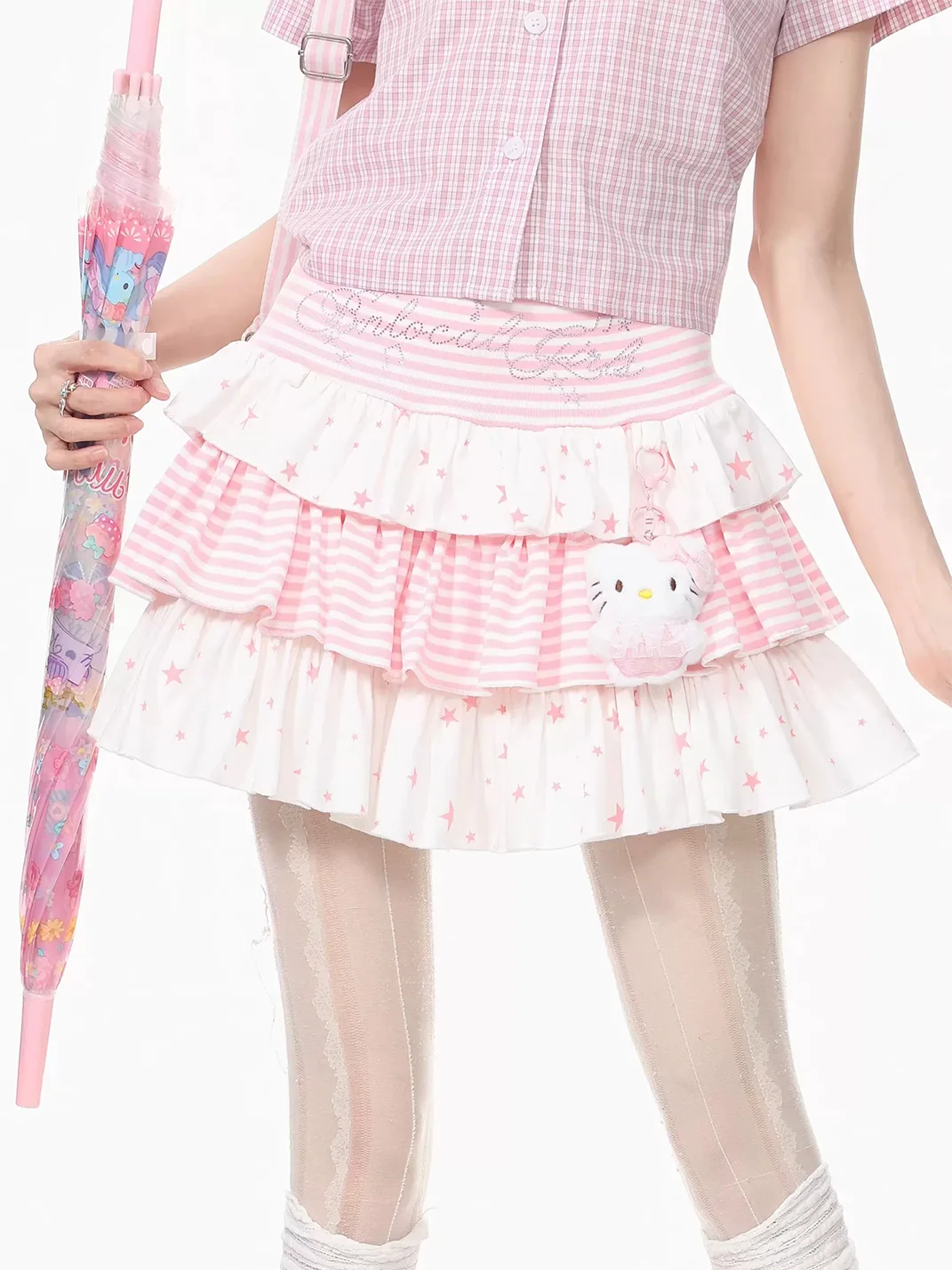 Languid Park | Y2K Star Stripe Layered Cake Skirt