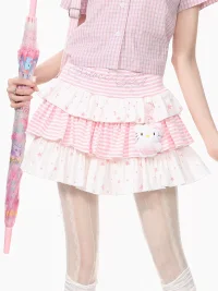Languid Park | Y2K Star Stripe Layered Cake Skirt