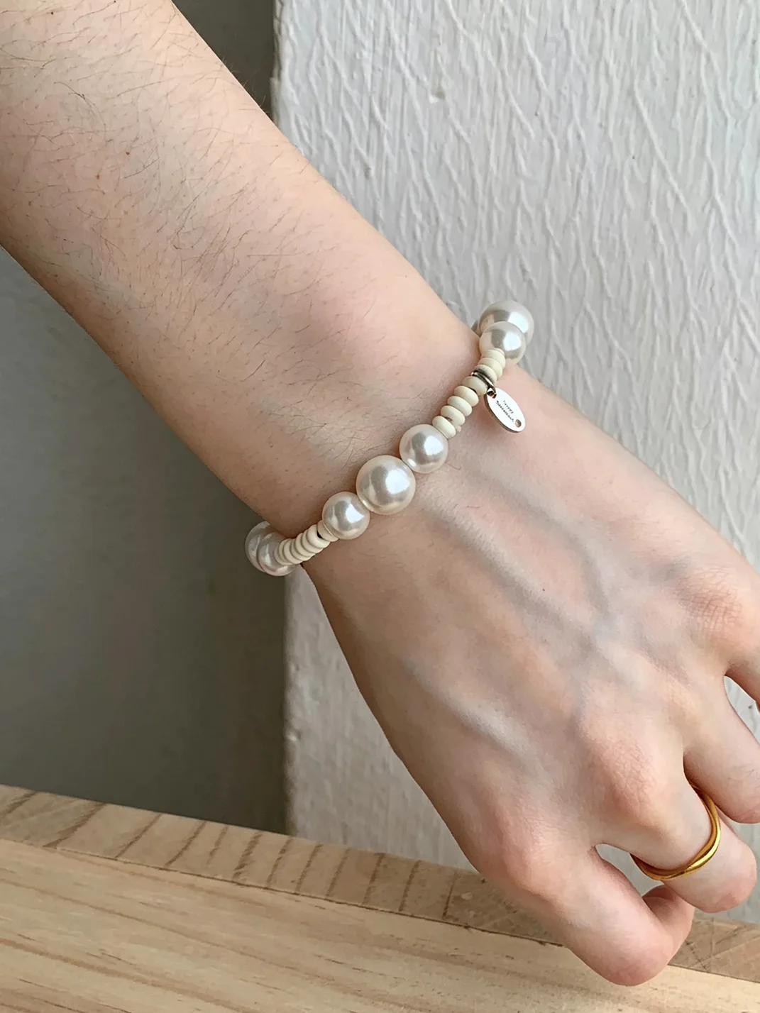 HappyRestaurant | Natural Stone Mushroom and Apple Beaded Bracelet