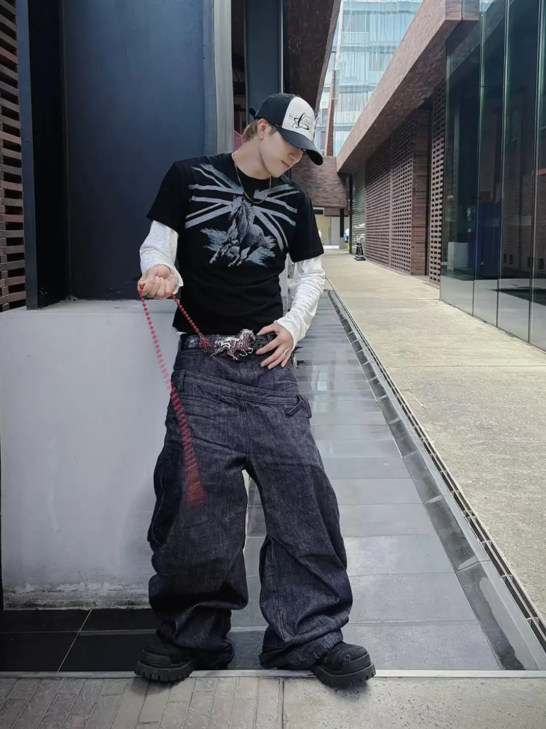 RUINLUX | Union Jack Punk Slim-Fit T-Shirt