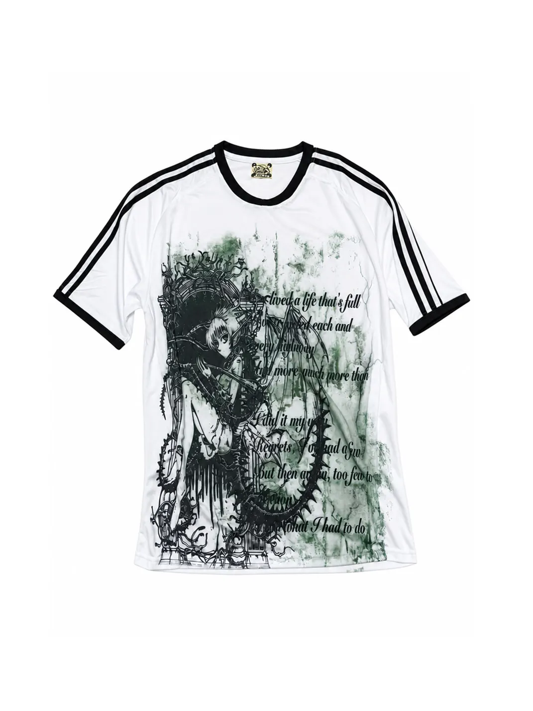 WEBBAR | Y2K Gothic Anime Graphic Football T-Shirt