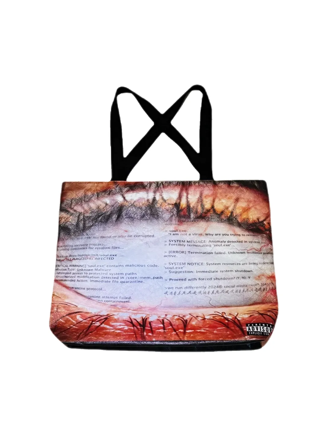 Reb form | Eye Graphic Cross-Strap Tote Bag