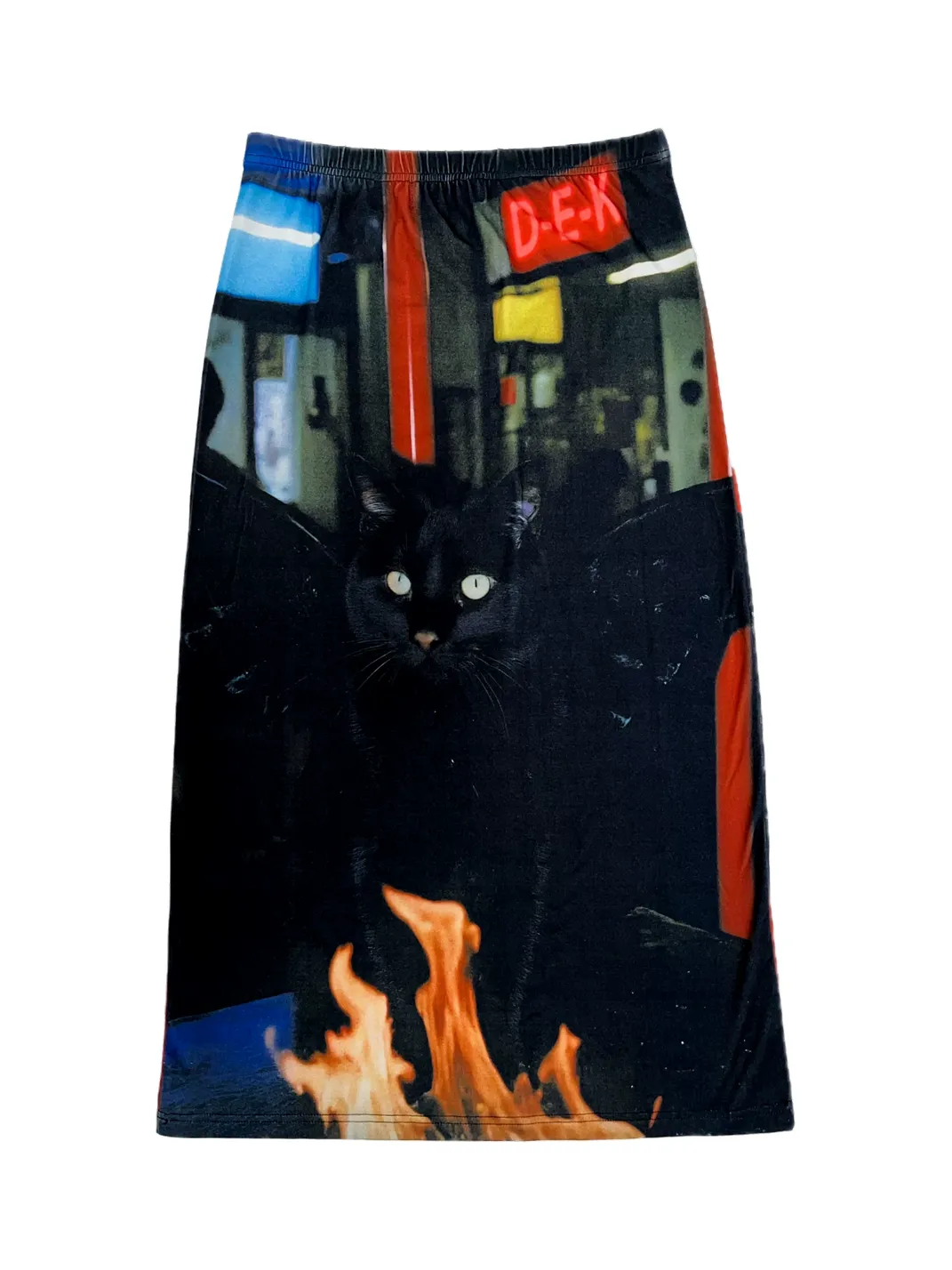 DeadEndKids | Y2K Printed Stretch Long Skirt