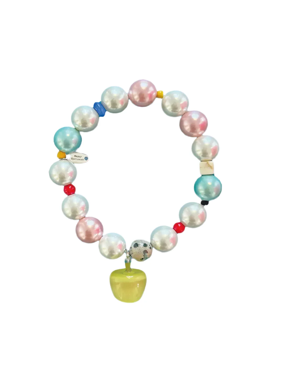 HappyRestaurant | Natural Stone Mushroom and Apple Beaded Bracelet