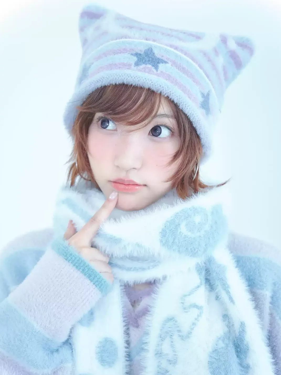 Hashtag DDD | Star Stripe Cat-Ear Knit Beanie