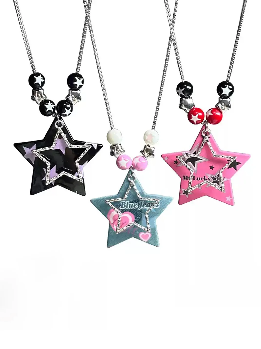 KHEPHAIA | Star Pendant Silver Chain Necklace