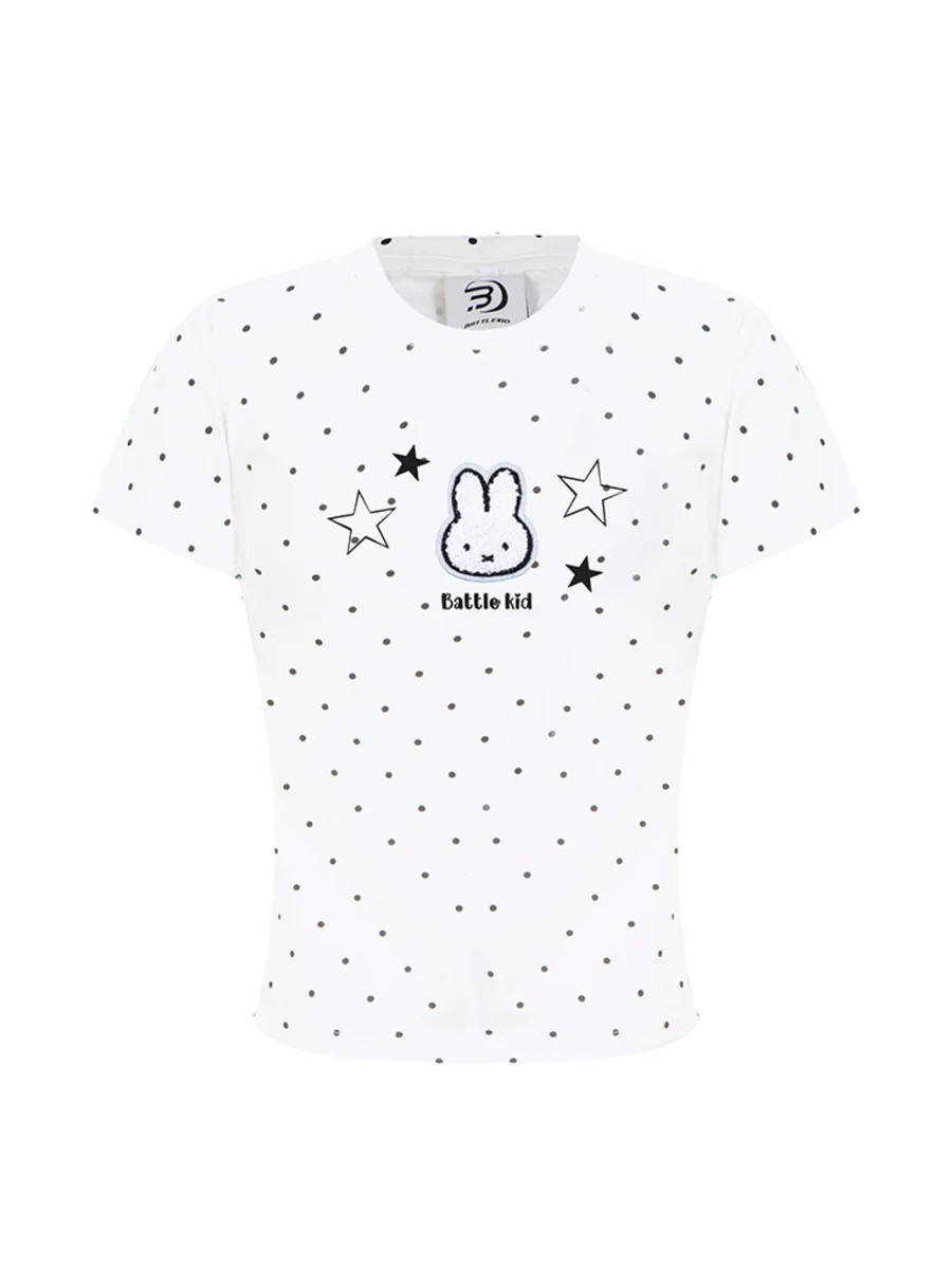 Languid Park | Embroidered Round Neck Short Sleeve T-Shirt - 4