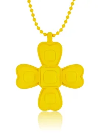 Tokokkino | Colorful Resin Four-Sided Bow Pendant Necklace