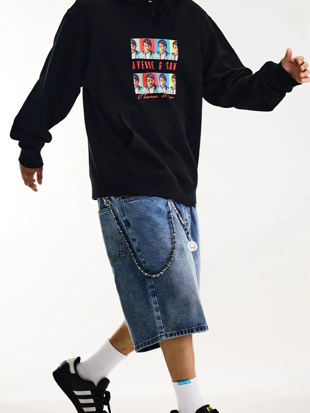 Avenue and Son | Faceted Bead Logo Trouser Chain