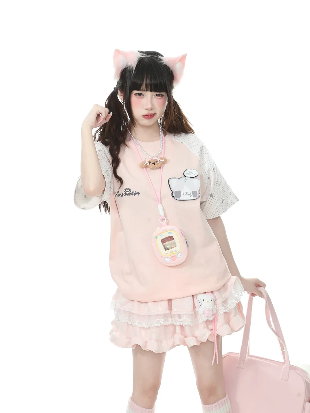 Languid Park | Cat Patch Short Sleeve T-Shirt