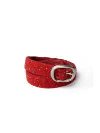 Oinimi | Colorful Speckled Wool Knit Red Belt