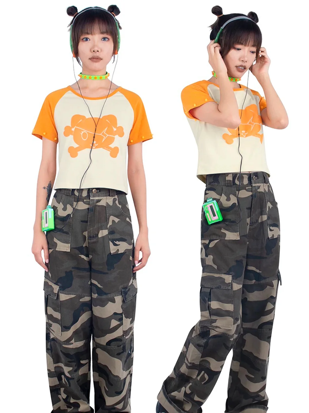 NIHONKIDS | Y2K Skull Raglan T-Shirt