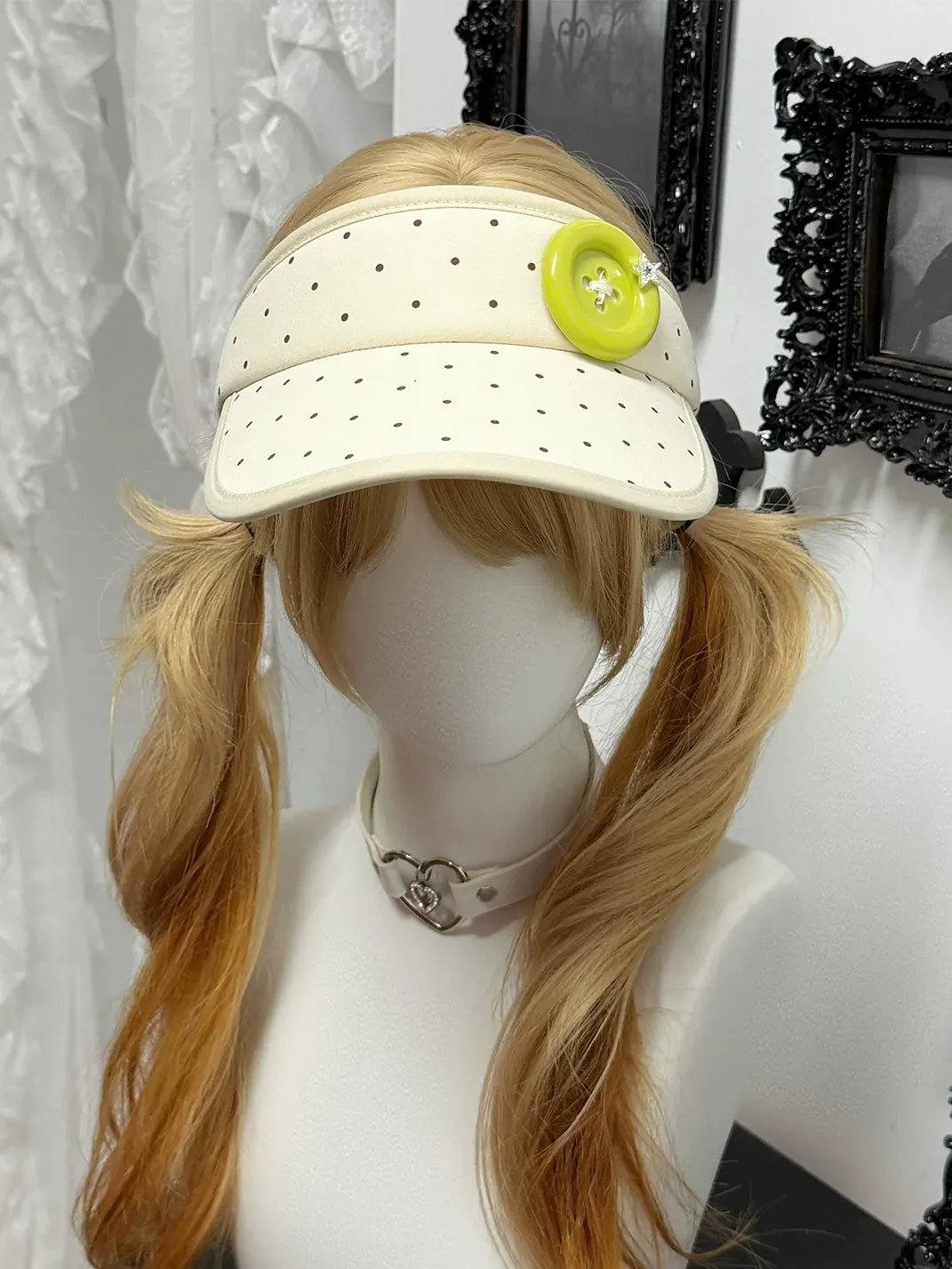 1GASTERINN | Polka Dot Button Sun Hat
