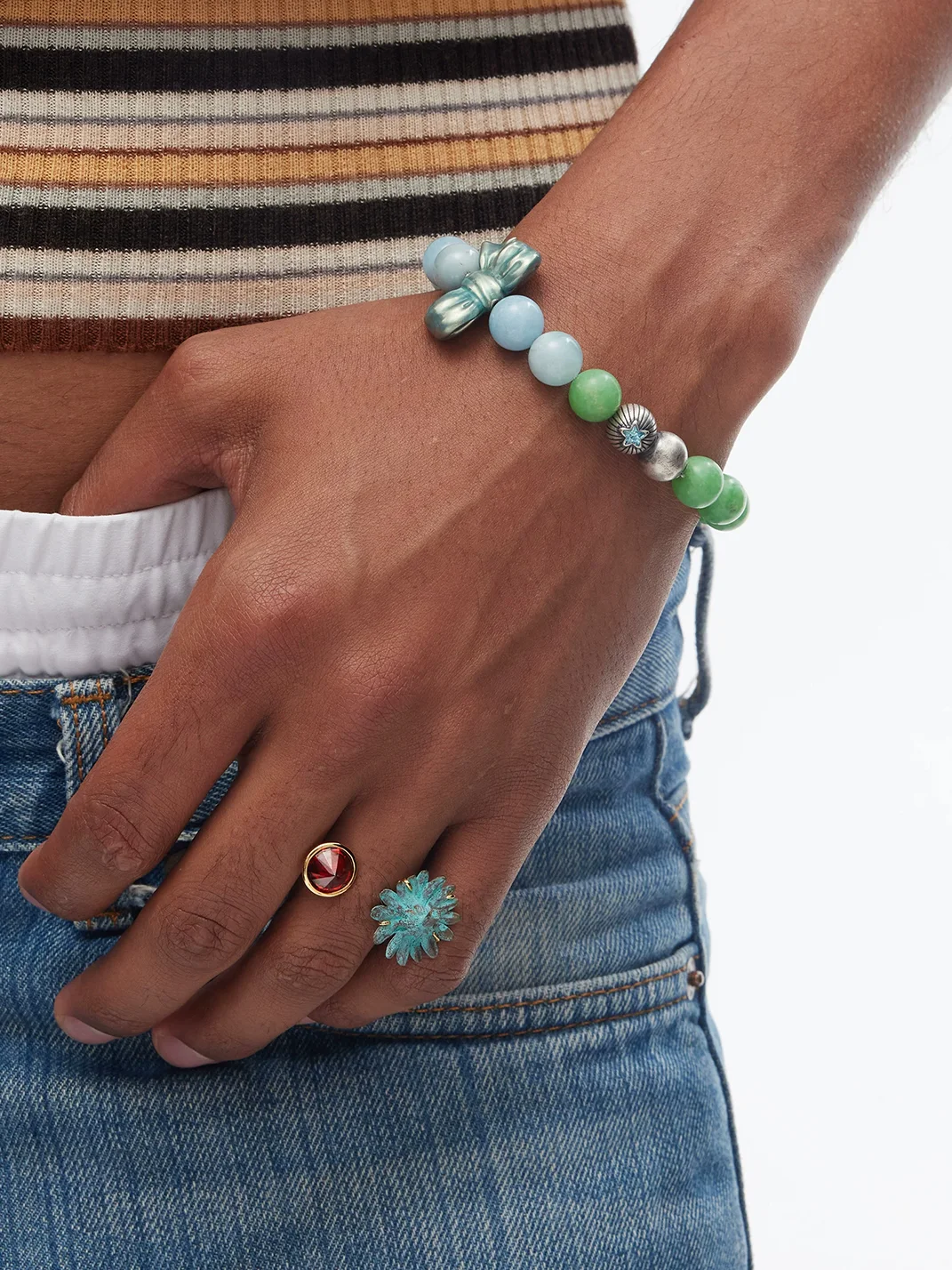 TysGrocery | Daisy Stem Adjustable Open Ring