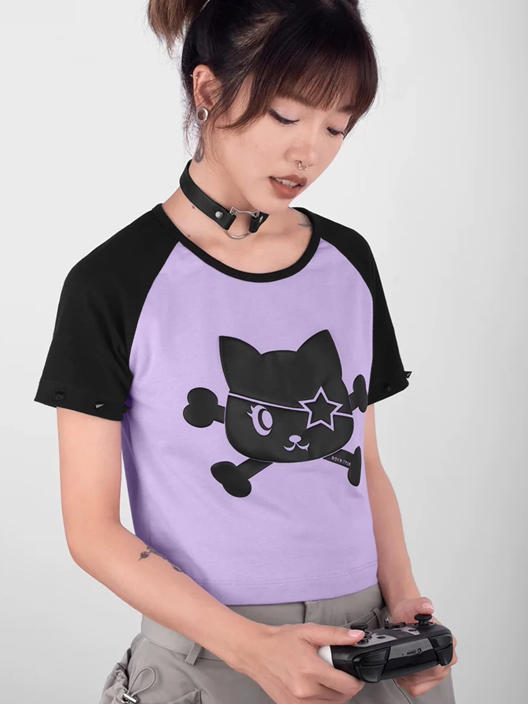 NIHONKIDS | Y2K Skull Raglan T-Shirt