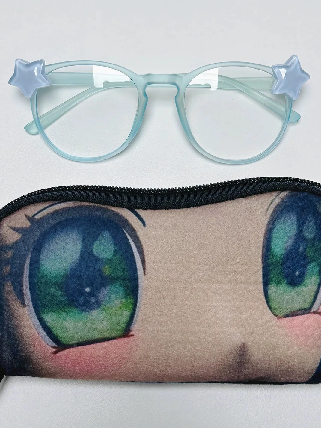 Bunnybunnygun | Y2K Felt Zipper Eyeglasses Case with Hook