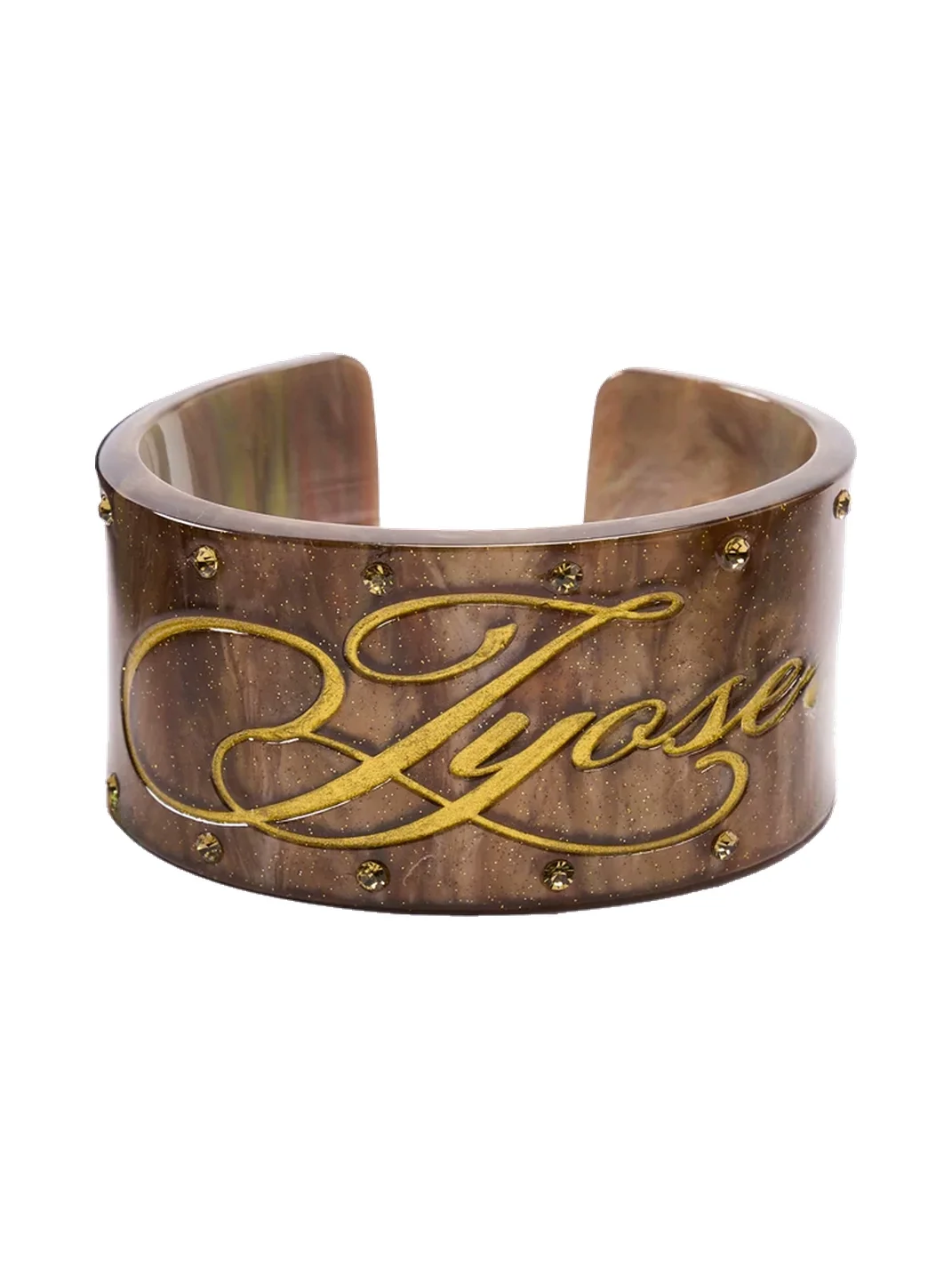 JYOSEI | Rhinestone Wide Open Cuff Bracelet