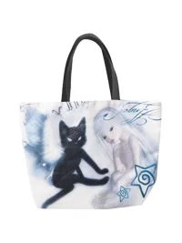 Oogreenapple | Y2K Angel Cat Tote Bag