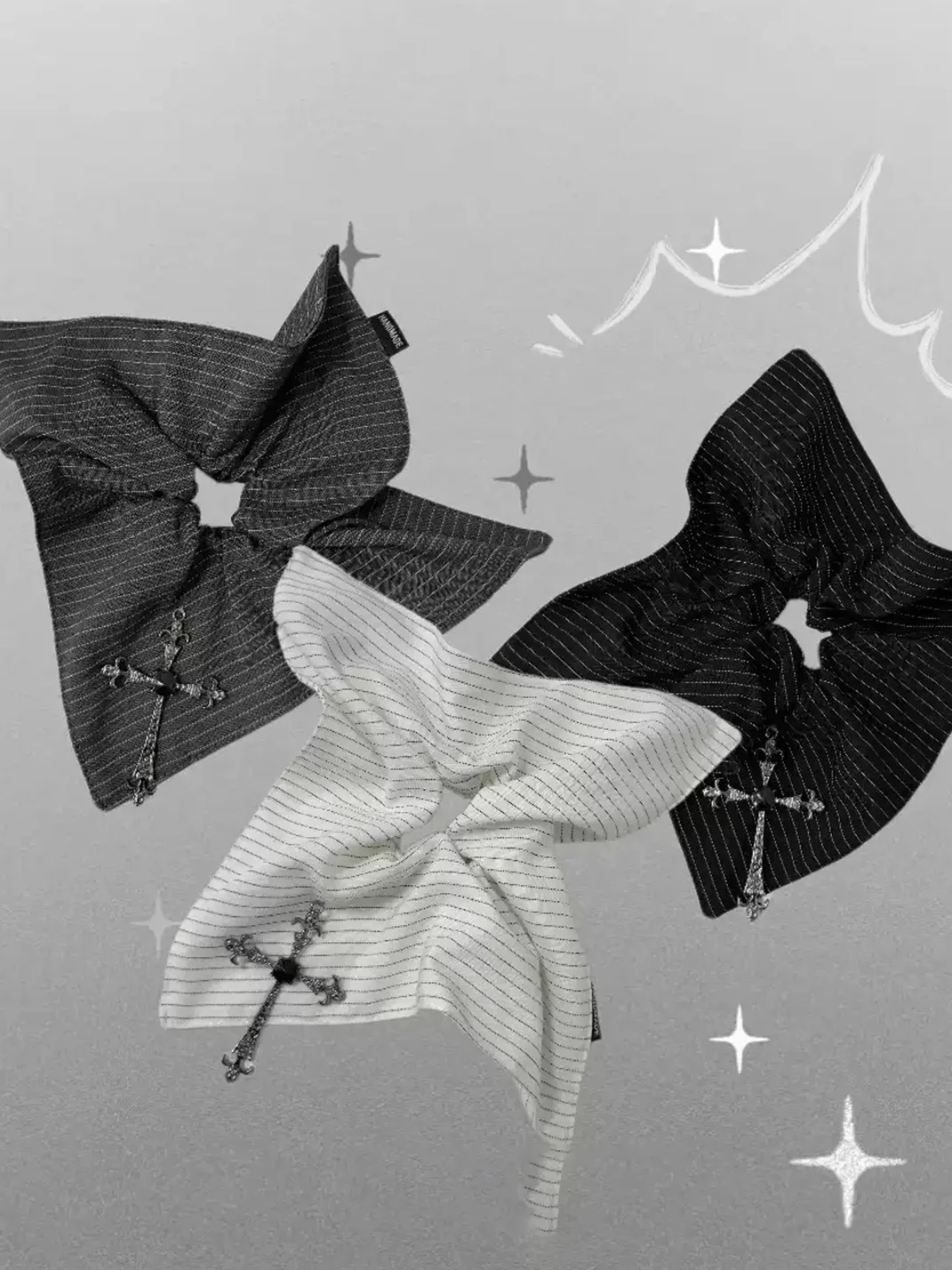 1GASTERINN | Cross Stripe Large Hair Tie