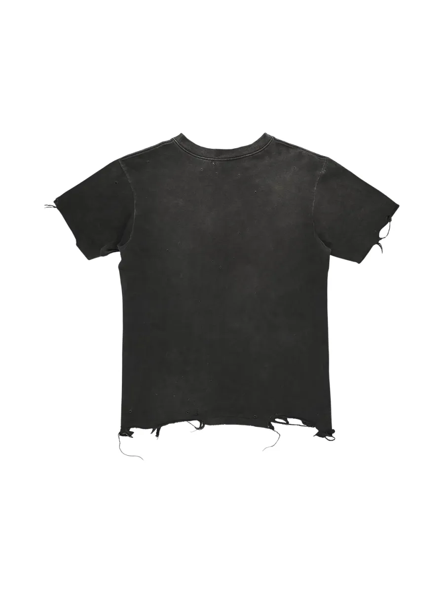 SHIBU | Distressed Washed Anime Graphic Short-Sleeve T-Shirt - 2