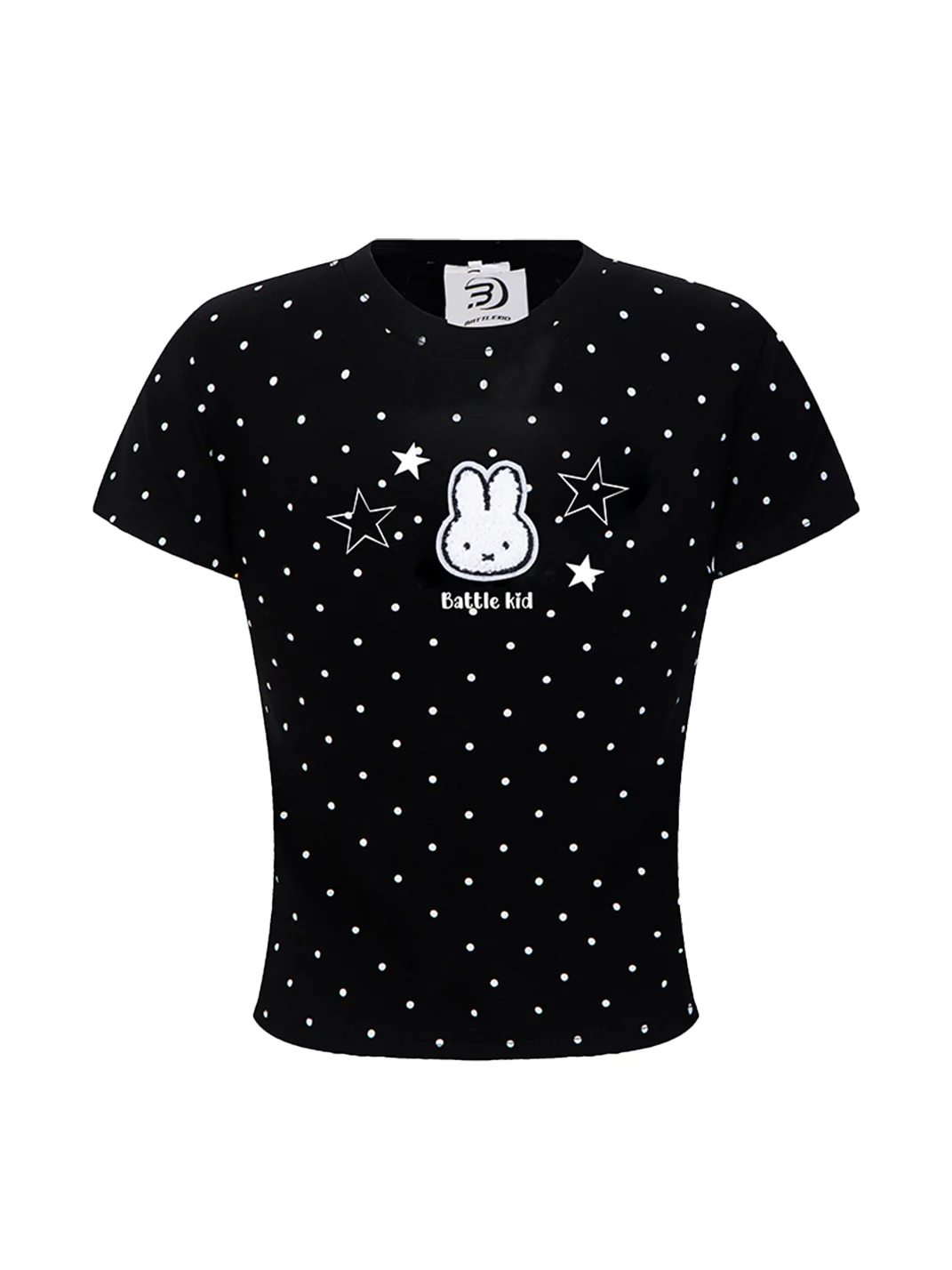 Languid Park | Embroidered Round Neck Short Sleeve T-Shirt