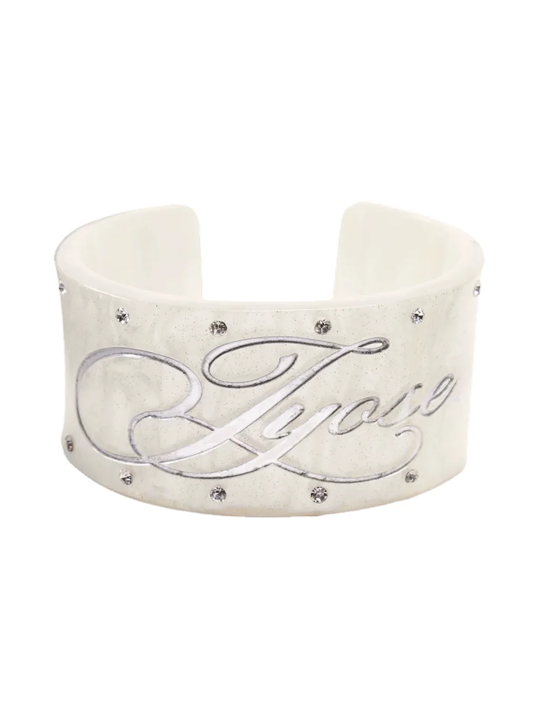 JYOSEI | Rhinestone Wide Open Cuff Bracelet