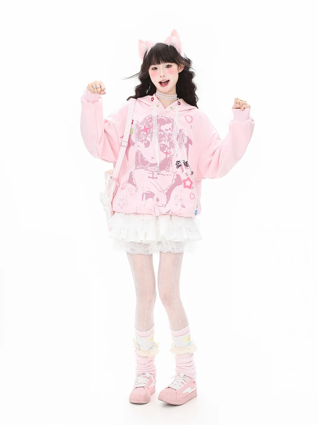 Languid Park | Cartoon Wings Hooded Sweatshirt