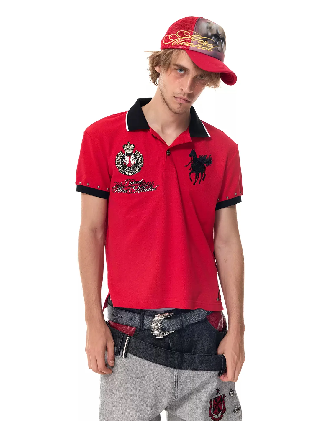 HAS2SONS | Contrast Embroidered Trucker Cap