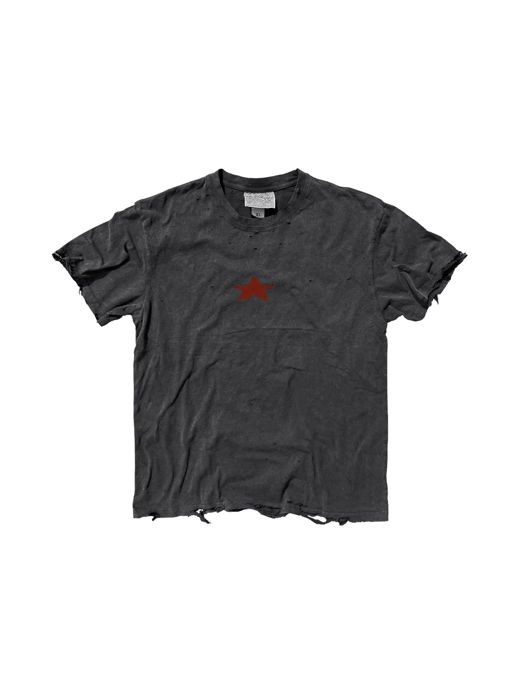 SHIBU | Distressed Star Print Washed Short-Sleeve T-Shirt