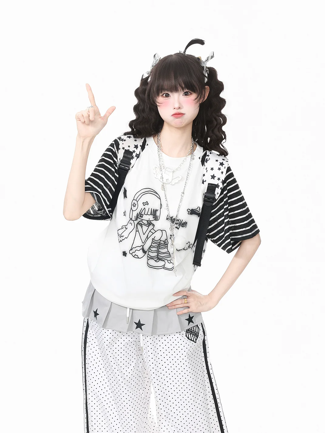 Languid Park | Women's Y2K Striped Short Sleeve T-Shirt