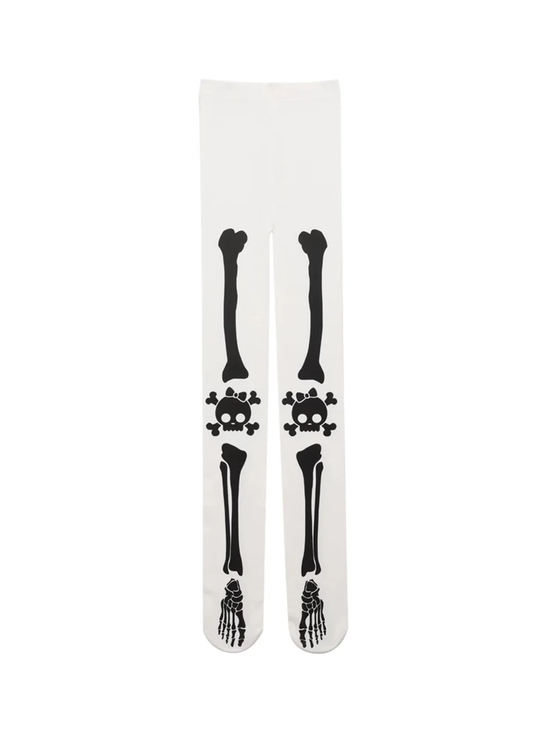 NIHONKIDS | Gothic Pink Princess Skull Skeleton Thick Tights