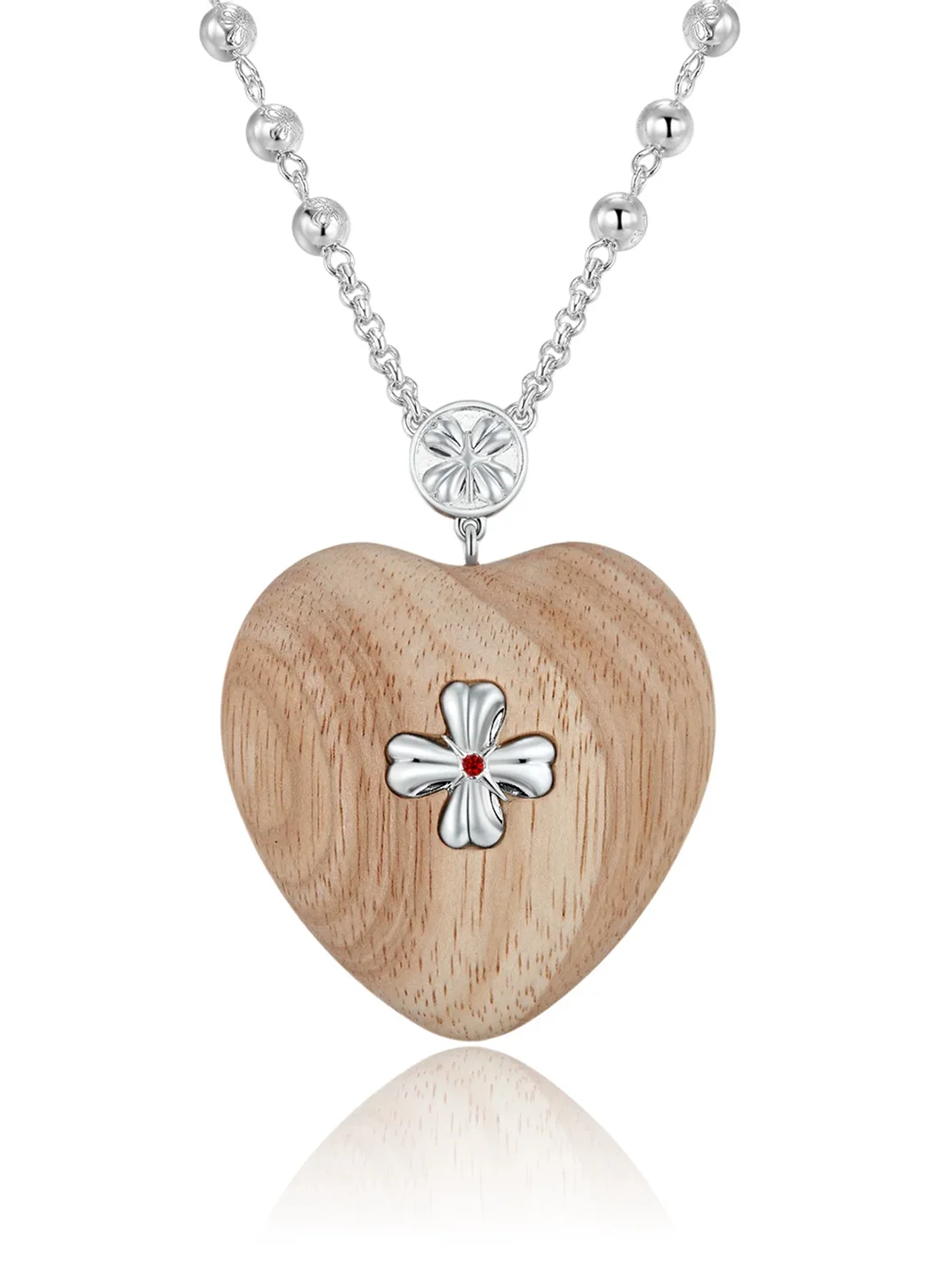 Tokokkino | Heart-Shaped Wooden Pendant Necklace