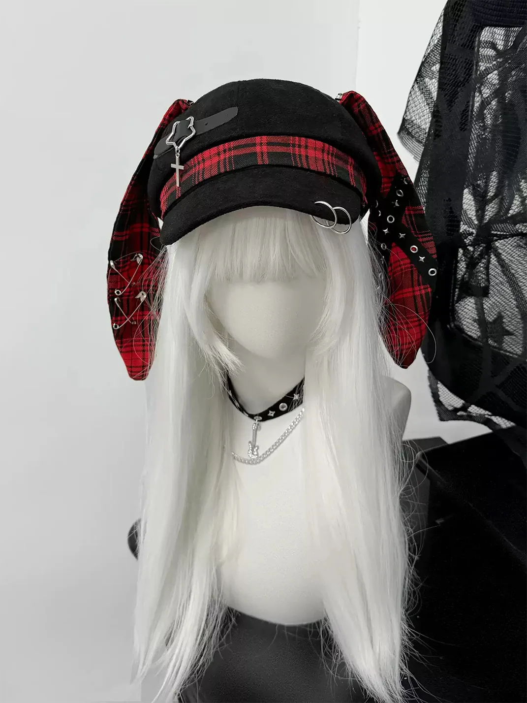 1GASTERINN | Punk Bunny Ear Beret For Women