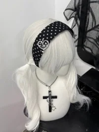 1GASTERINN | Polka Dot Heart Pendant Headband