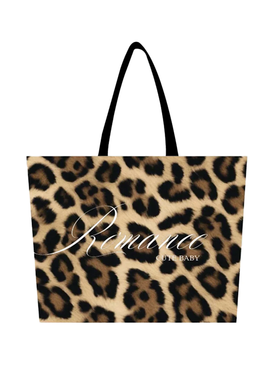 Oogreenapple | Leopard Print Tote Bag Single Shoulder Handheld