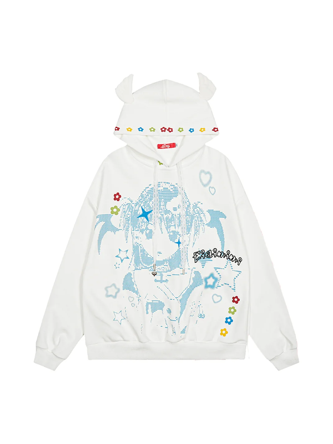 Languid Park | Cartoon Wings Hooded Sweatshirt