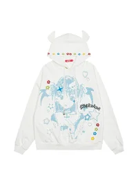 Languid Park | Cartoon Wings Hooded Sweatshirt