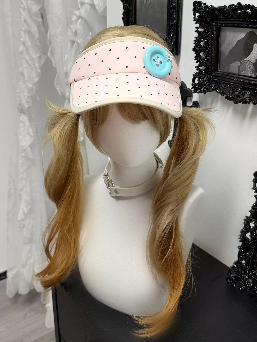 1GASTERINN | Polka Dot Button Sun Hat
