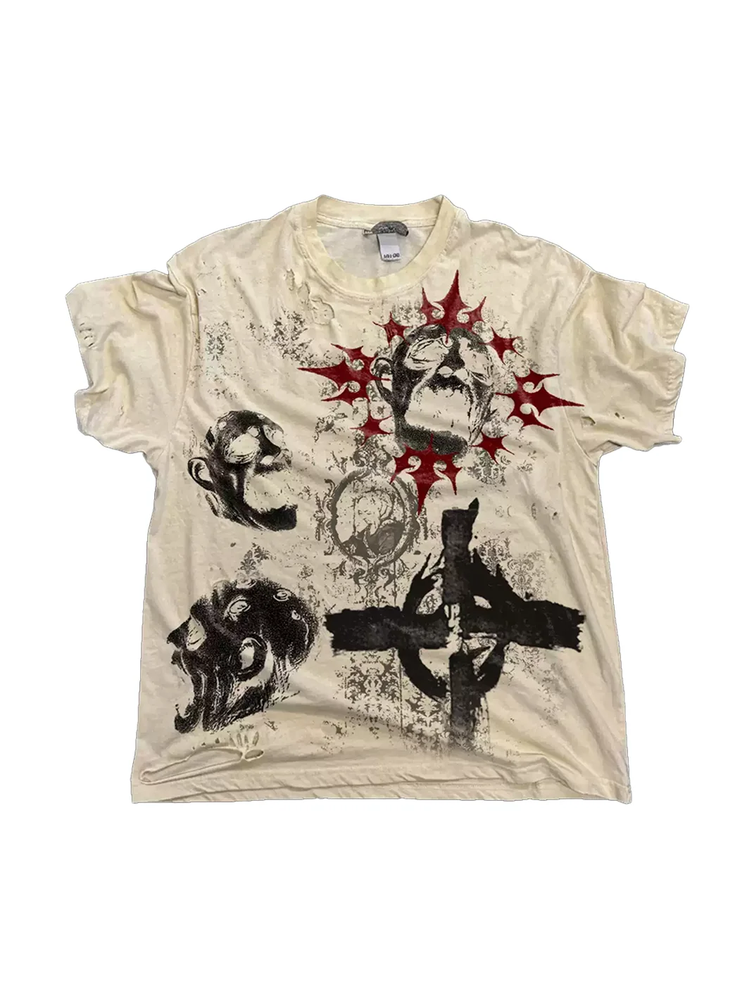 SHIBU | Distressed Gothic Graphic Short-Sleeve T-Shirt