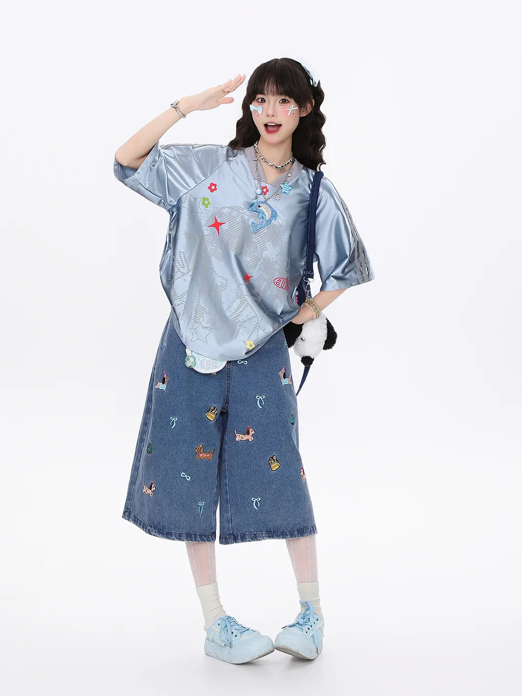 Languid Park | Satin Short Sleeve T-Shirt For Women