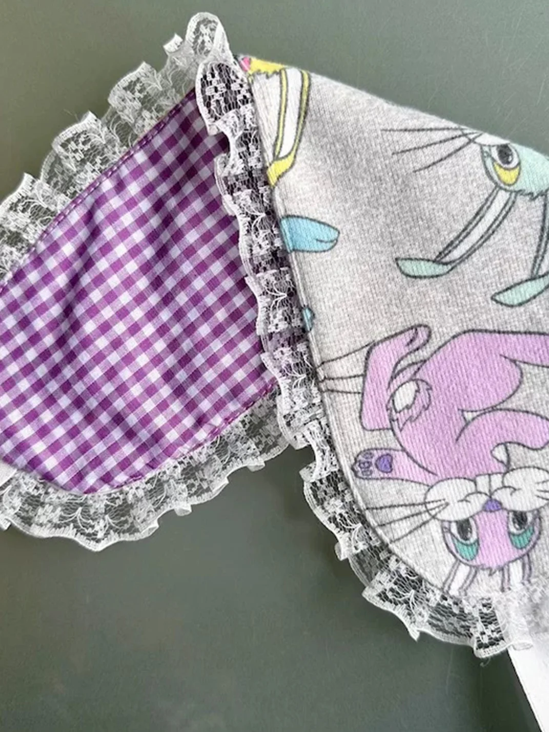 Bunnybunnygun | Handmade Rabbit Print Tie Headband