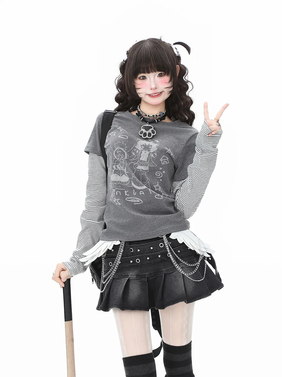 Languid Park | Striped Long Sleeve T-Shirt