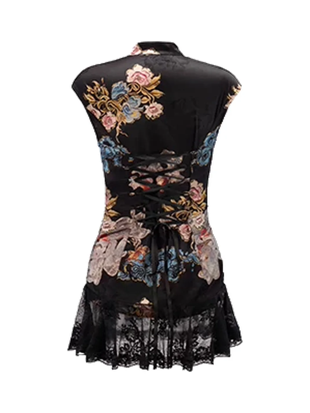 JYOSEI | Chinese-Inspired Floral Lace Mini Dress