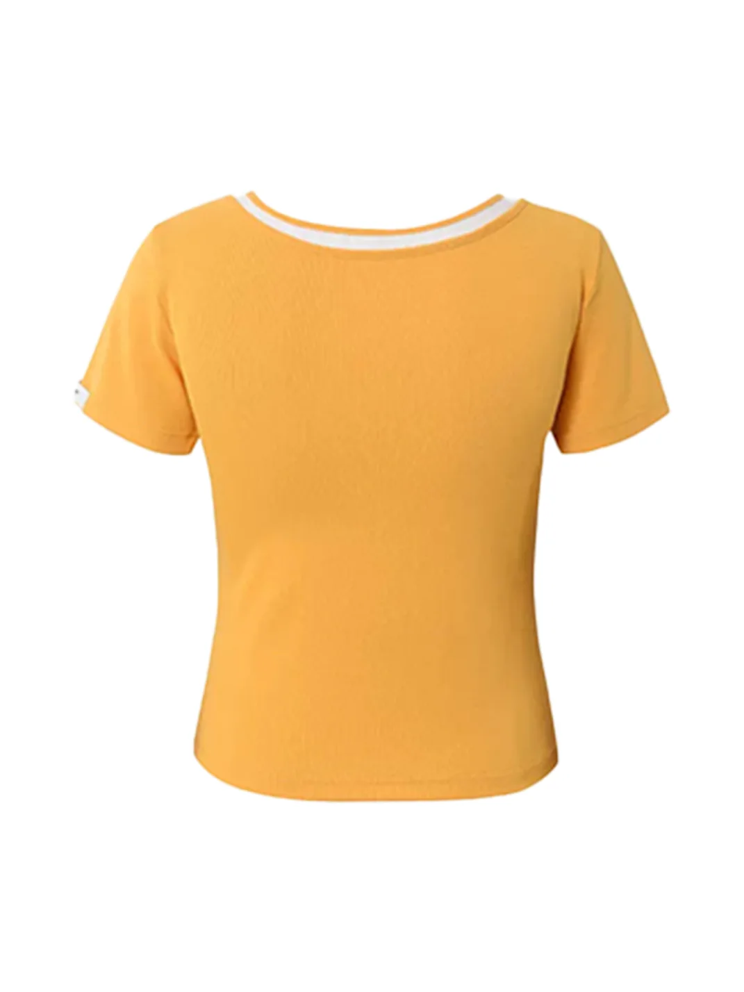 24ans online | Patchwork Faux-Layer Racing Print T-Shirt