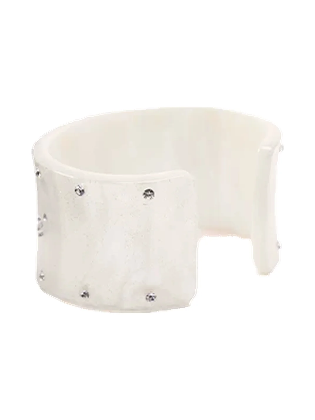 JYOSEI | Rhinestone Wide Open Cuff Bracelet