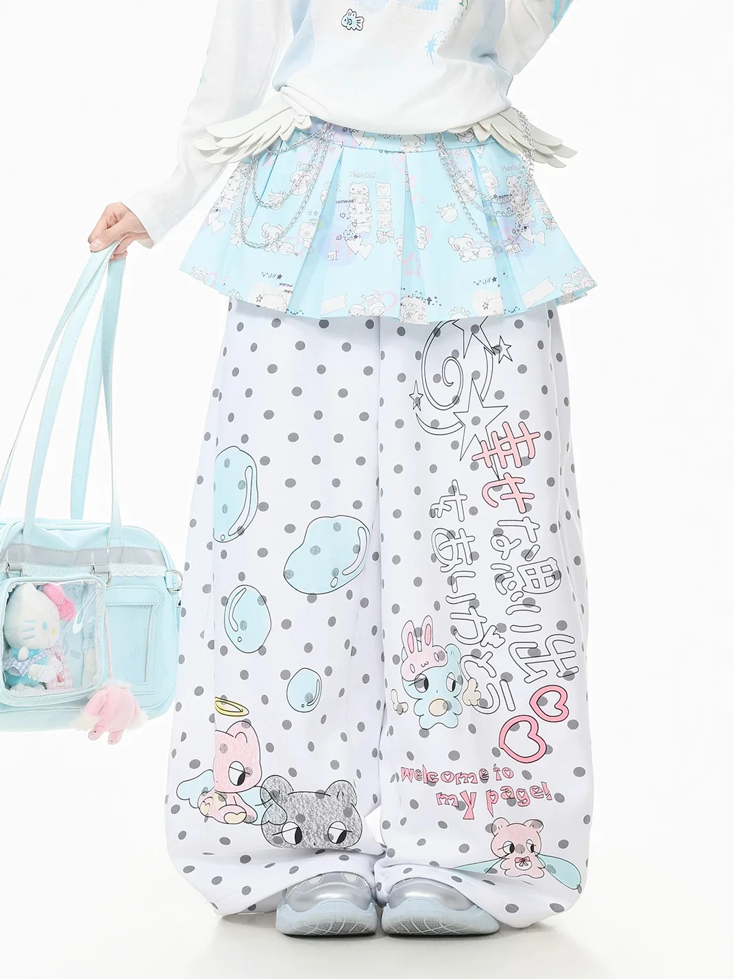Languid Park | Polka Dot Wide Leg Pants Summer